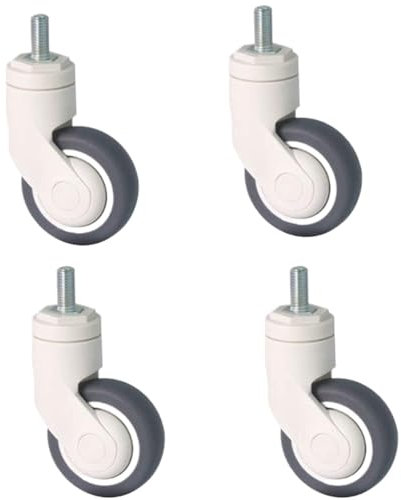 Transportrollen Rollen Universal-Schraubenrolle Mit Bremse, Laufkatze For Medizinische Geräte, Komplett Aus Kunststoff, 4 Stück Für Innen Außen
