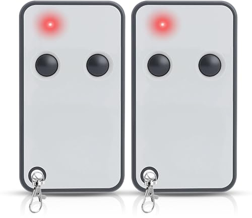 Set 2 Stück kompatible Fernbedienung E80 TX52R 2 Kanäle 433,92 MHz für Tor und Garage, Ersatzfernbedienung mit integrierter Kopierfunktion