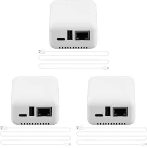 Vjsujehgy 3X P330 Print Server Connessione Via USB 2.0 Stampa Facile, NP330 Cloud Printing Print Server