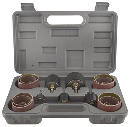 26pc Drum Sander 13,19,25,38,50mm Rotary Spindle 80 & 120 Grit in Case TE890