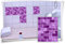 Medianlux Fliesenaufkleber Fliesenbild Fliesen Fliesenimitat Aufkleber Mosaik Lila, 12 Stück, 20x25cm