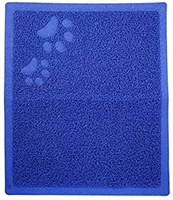 Rosewood Anti-Slip Cat Litter Tray Mat, 44 x 38cm, Blue