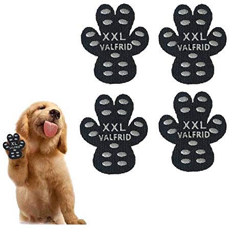 VALFRID Anti-Rutsch Pfotenschutz für Hunde 40 Stücke,Selbstklebende Silikon-Gel Beständig rutschfest Traktion Hund Schuhe Hundeschuhe Hundesocken Ersetzen XXL