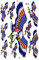 Charo Fliegender Adler Sterne Sticker Aufkleber Folie 1 Blatt 27 cm x 18 cmr wetterfest