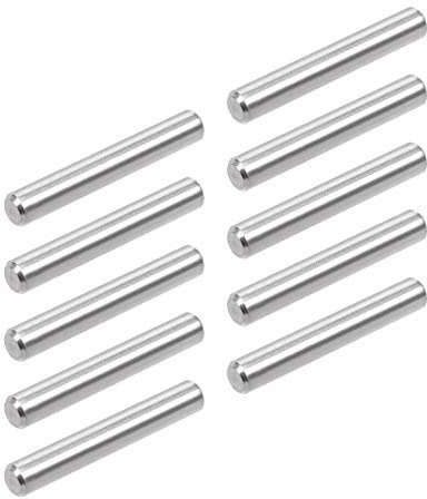 sourcing map 10Pcs 6mm x 40mm Goupille 304 Inox Acier Chevilles Support Étagères Argenté