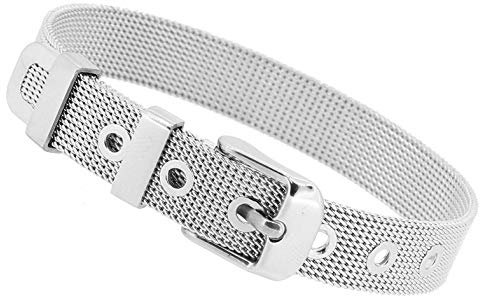 Charm Armband | Mesh Charmband | Edelstahl Armband| Mesh Charm Armband - Charms austauschbar - Größen verstellbar - Damenarmband Charmband 316L Edelstahl