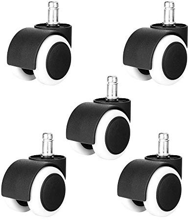 Leise Wagen Rad Universal Riemenscheibe Büro Computer Stuhl Chef Stuhl Zubehör Rollen, geeignet für Möbel Krippe Sitze und so weiter. (5 geladen)