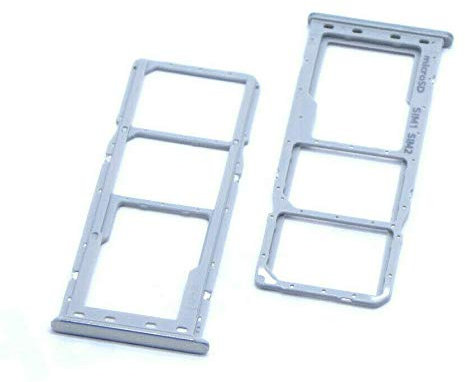 handywest Kompatibel für Samsung Galaxy A10 SM-A105F A20 SM-A205F A30 SM-A305F A40 SM-A405F A5 SM-A505F A70 SM-A705F SIM Karte SD Memory Halter Tray Speicher Karte Halterung Slot Weiß/Silver