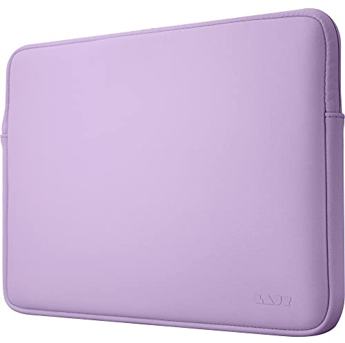 LAUT - Huex Pastell-Schutzhülle für 13 Zoll MacBook Pro, MacBook Air, Laptop, Notebook, iPad | Hochdichtes Neoprengewebe | Flauschiges Kunstfell | Innerer Reißverschluss-Schutz • Violett