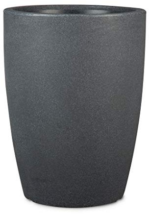 Scheurich Pisa 45, Hochgefäß/Blumentopf/Pflanzkübel, rund, Farbe: Schwarz-Granit, hergestellt mit recyceltem Kunststoff, 10 Jahre Garantie, für den Außenbereich