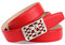 Anthoni Crown Damen Ledergürtel Gürtel, rot, 85