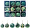 Zliger 12 pcs Weihnachtskugeln Kunststoff, Christbaumkugeln Christbaumschmuck, bruchsichere Kugeln, glänzend und glitzernd mit Aufhängeöse für Weihnachtsbaum, Hochzeit, Party, Urlaub (Grün)