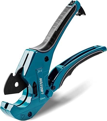 Libraton Rohrschneider Kunststoff, PVC Rohr, Industrial Kunststoff Rohr abschneider, Profi Rohr schere, rohrschneider, plastik – 63mm von PVC/PE/PU/PP/PEX/PPR/PPE