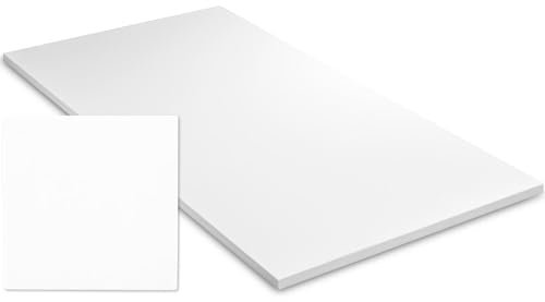 Exeta Tischplatte für Schreibtisch Arbeitstisch Bürotisch Tisch Holzoptik (weiß, 120 x 75 x 2,5 cm) für Tischgestell…