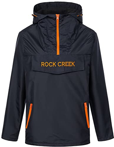 Rock Creek Übergangsjacke Damen Windbreaker mit Kapuze D-474 Navy XL