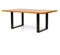 expendio hochwertiger Esstisch Quinn Eiche rustikal Verschiedene Größen Massivholztisch Tisch Variantenauswahl Designermöbel Esszimmer, Gestell:Metallgestell schwarz matt, Größe:180 x 90 cm