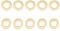 DTGN 4mmx8mmx0.5mm(IDxODxT) Flat Brass Sealing Washers - 100Pack - Good for Industrial Machinery M4 Screws - Brass Flat Ring Gaskets