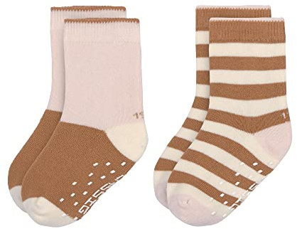 LÄSSIG Unisex Kinder- Und Babysocken Anti-Rutsch Socken, Rosa-Karamell, 23-26 EU