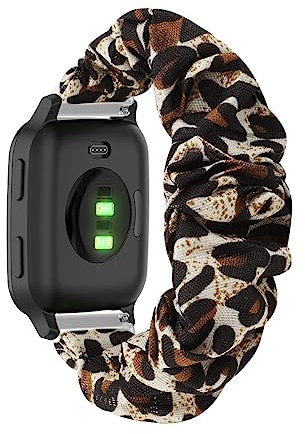 ZUREGO Scrunchie Elastisches Armband für Garmin Venu Sq 2/Venu Sq 2 Music, Scrunchie Armband Elastic Watch Band Damen Mädchen bedrucktes Stoffarmband Kompatibel mit Garmin Venu Sq/Venu Sq Music (H)