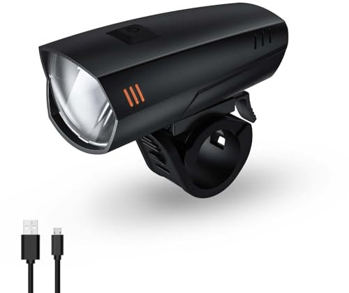 YBL LF-16 Fahrradlicht 35 Lux, StVZO Zugelassen Fahrradlampe, Zugelassen USB Aufladbar Fahrradbeleuchtung, Ipx5 Wasserdichtes Frontlicht