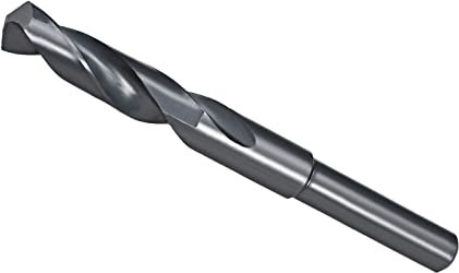 CoCud Reducido Vástago Taladro Brocas, 15mm Corte Filo 1/2 Vástago, Nitruro Revestido Alta Velocidad Acero 6542 Brocas Helicoidales - para Inoxidable Acero Metal Madera