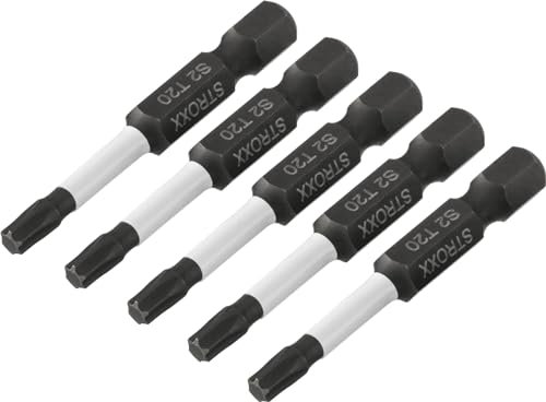 STROXX - Impact 5tlg. TX20-50mm - Bitsatz - Kreuzschlitz - Bit - Hochwertiger Bit für die professionelle Anwendung - für Bauarbeiter, Handwerker, Heimwerker und Profis