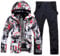 HOUZONIY Herren Skianzug Set Herren Schneeanzug Warmer Winddichter 2-Teiliger Schneeanzug(238+Schwarz M)