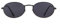 Laurinny Retro Oval Sonnenbrille für Damen Herren 90er Vintage Ovale Hippie Brille für Männer Frauen Metallrahmen Runde Sonnenbrillen(Schwarz/Grau)
