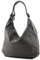modamoda de 337 Damen Leder Schultertasche Shopper Large handmade in Italy, Farbe:Dark Chocolate