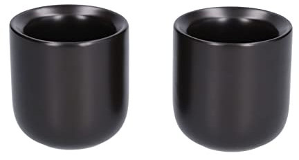 2 Pièces Tasse à café en Céramique Biseautée 100Ml Tasse à café Faite à la Main épaissie pour le Bureau à Domicile Restaurant Noir Mat Fournitures de café et de thé de Jardinage