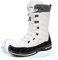 Geweo Stivali Neve Donna Invernali Impermeabili Scarpe Invernali Termici con Fodera Calda Comode Scarpe Neve Antiscivolo Scarponi Neve Impermeabili All'Aperto Stivali Bassi Bianco 40EU