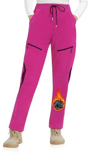 ATLASLAVA Skihose Damen Fleece Gefüttert Wasserdicht Softshellhose Wanderhose Winterhose Outdoor Hosen Winter