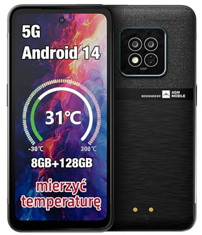AGM X6 2024 Outdoor Handy 5G Smartphone, 8+128GB/512GB, Android 14, Unverwüstliches Smartphone, 6,78'' FHD+ Display, 50MP+16MP, Dual SIM/Temperatursensor/Gesichtserkennung/5000mAh Akku