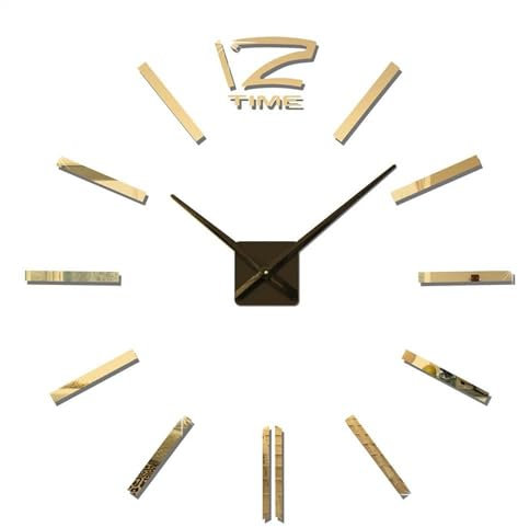 DAWCBVJQ Reloj de Pared sin Marco D IY, Relojes de Pared Grandes, Reloj de Pared Moderno con Adhesivo de Pared, diámetro Adhesivo de 60 cm, Kit de Reloj de Pared para decoración del hogar y la