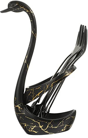 Cabilock 1 Satz Kaffeelöffel Besteck Flüssig Kaffeemaschine Scoop Automatisch Halter Teelöffel Schwanenhals Spender Aufsehen Teetasse Golden Tassen Schwamm Espresso Rostfreier Stahl Black