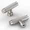 9BUILD 10 Pack Brushed Satin Nickel Cabinet Knobs Single Hole T Bar Cabinet Handles Gold Drawer Knobs Cupboard Knobs Wardrobes Knobs UK0056