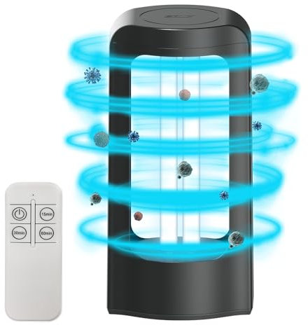 SANSI UV Lampe Desinfektion 42W, UVC Sterilisationslampe mit Fernbedienung, Starke UVC Keimtötende Lampe (254nm Wellenlänge), Tragbar UV-Sterilisator für Schlafzimmer, Hotel, Küche, Bad - Ozonfrei