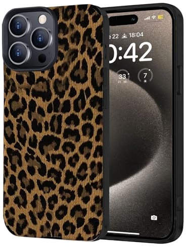 Fzrdohu Compatible with iPhone 15 Pro Case,Soft Silicone Cute Leopard Print Phone Case,Bumper & Shockproof Women Girls Phone Protective Case for iPhone 15 Pro