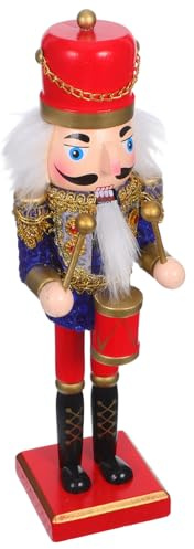 TOPBATHY Nutcracker Soldier Statue Wooden Xmas Ornament for Fireplace Table Decor Traditional Christmas Nutcracker Figurine