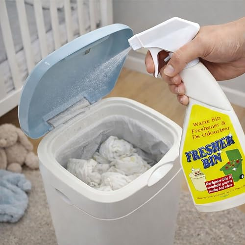 Homemate Fresher Waste Bin Helps Keep Flys Away - With De-Odouriser Perfumes Bins and Combats Germs Causing Bad Odour For Home and Workplace Use 750ml