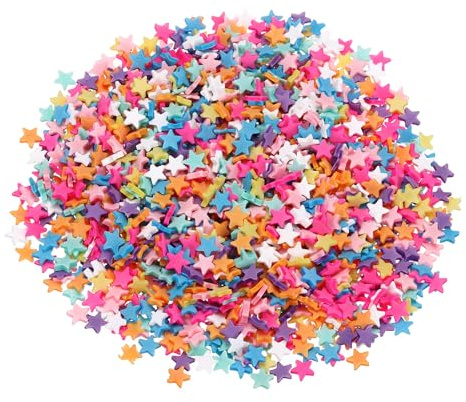 QUARKZMAN 6 Sets Falsche Pentagramme Pentagramm Polymer Clay Mehrfarbig | Scheiben, Für Nail Art DIY Bastelarbeiten Handyhülle Shaker Card Filler