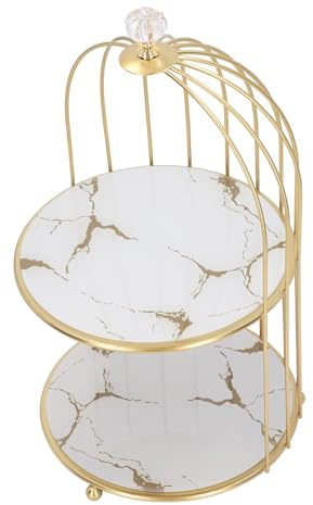 HEEPDD Parfüm-Ausstellungsständer, Parfüm-Ausstellungsständer, Goldenes Eisen-Kosmetik-Aufbewahrungsregal, Vielseitiger Doppellagiger Organizer für Make-up und Schmuck, Perfekt für Badezimmer und