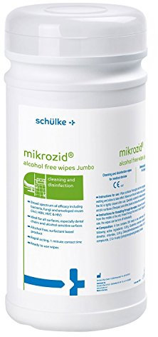 Schulke SM052X Disinfectant Wipe, Jumbo Tubs, Mikrozid, Alcohol Free