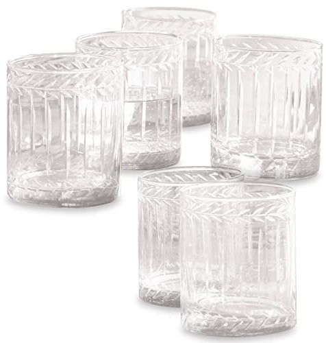 Loberon Glas Set Padiès - Gläser Mit Feiner Glasgravur - Klassische Form - Zeitloses Dekor - Spülmaschinengeeignet - 6 Stück