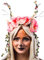 NET TOYS Phantasievoller Geweih-Haarreif Rentier mit Blumen | Weißes Geweih | Bezaubernder Damen-Kopfschmuck Hirsch | Perfekt geeignet für Karneval & Weihnachtsfeier