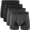 DAVID ARCHY Boxer Homme Lot de 4 Caleçon Court en Fibre de Bambou Braguette sous-Vêtement Élastique Respirant Confortable
