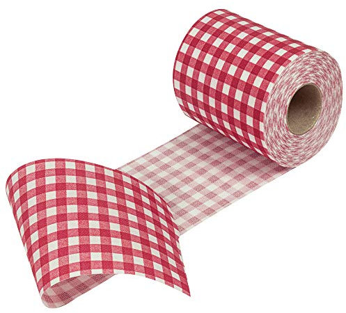 Sensalux Tischläufer, Tischband, stoffähnliches Vlies, Standard 100 by Oeko-TEX® - Klasse I Zertifiziert, 30cm x 25m, Karomuster