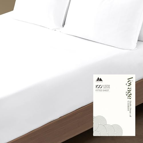 Spannbettlaken aus Baumwolle in Premium-Hotelqualität, luxuriös weichste Fadenzahl 600, ägyptisches Satin-Gewebe, Tiefe Tasche bis 45,7 cm, Queen-Size-Größe, Weiß