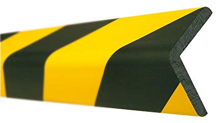 Moravia MORION-Prallschutz (Winkelform, Kantenschutz 60/60, schwarz/gelb, Länge 1 m, selbstklebend) Nr. 42218566