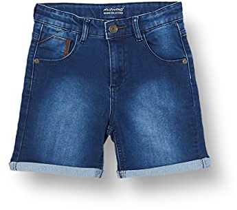 MINYMO Jungen Shorts Power Stretch Jeans, Denim, 122